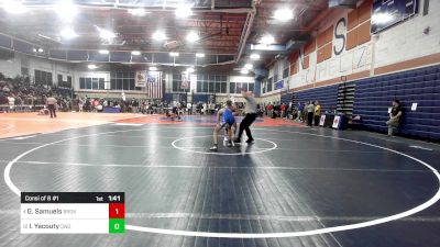 144 lbs Consi Of 8 #1 - Gabriel Samuels, Brookline vs Ibrahim Yacouty, Quincy