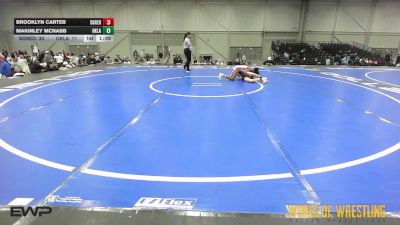 90 lbs Rr Rnd 5 - Brooklyn Carter, Super Girls K-6 Red vs Makinley McNabb, Oklahoma Mafia Girls K-6