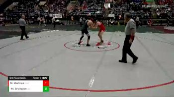 2 - 152 lbs 5th Place Match - Mason Bryington, Union vs Matthew Marlowe, Chatham