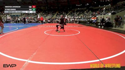 43 lbs Consi Of 4 - Weston Atkinson, Threestyle vs Kyrie Ewing, Nashville Catholic Wrestling