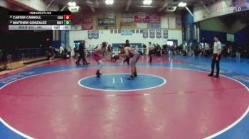 165 lbs Cons. Round 3 - Carter Carroll, Elsinore vs Matthew Gonzalez, West Valley