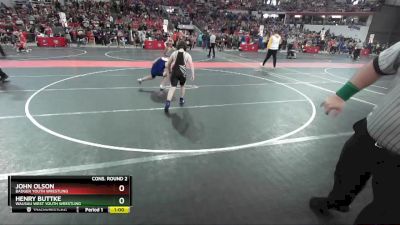 120 lbs Cons. Round 2 - John Olson, Badger Youth Wrestling vs Henry Buttke, Wausau West Youth Wrestling