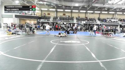 150 lbs Round Of 16 - Cashman Downes, Aquidneck Island vs Nico Corsetti, Bishop Hendricken
