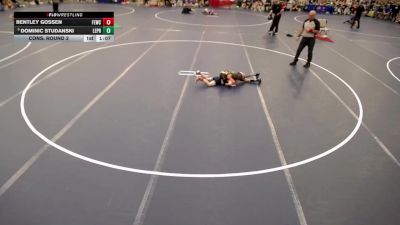 8U - J Cons. Round 2 - Bentley Gossen, Flat Earth Wrestling Club vs Dominic Studanski, LeVici Prep