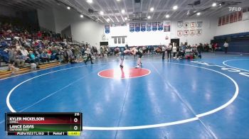 215 lbs Champ. Round 2 - Lance Davis, Cheyenne East vs Kyler Mickelson, Lovell