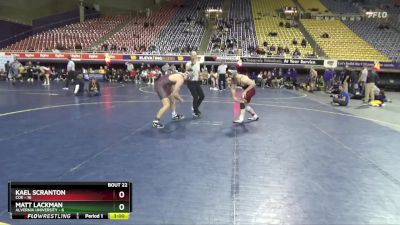 165 lbs 2nd Wrestleback (16 Team) - Kael Scranton, Coe vs Matt Lackman, Alvernia University