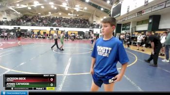 100 lbs Champ. Round 1 - Jackson Beck, Victory vs Ayden Caywood, Lonestar