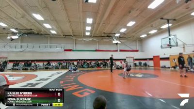 75-76 lbs Round 2 - Nova Burbank, Powell Wrestling Club vs Kaislee Nyberg, Greybull Basin Athletic Club