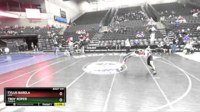 123 lbs Cons. Round 3 - Troy Roper, Tooele vs Tylus Barela, Lehi