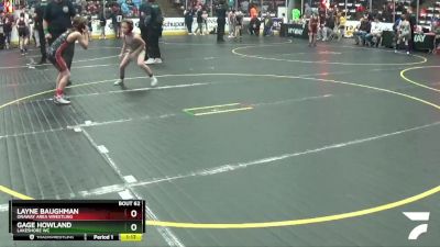 75 lbs Quarterfinal - Layne Baughman, Onaway Area Wrestling vs Gage Howland, Lakeshore WC