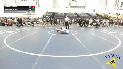 118 lbs Quarterfinal - Brayden Borst, Marcellus Youth Wrestling vs Lukas Fabrey, Club Not Listed
