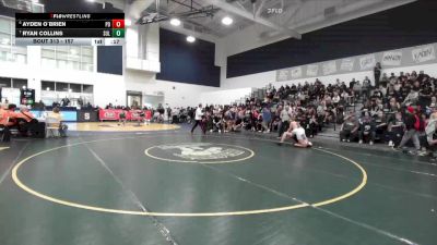 157 lbs Cons. Round 3 - Ryan Collins, Sultana vs Ayden O`Brien, Palm Desert