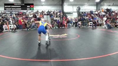 132 lbs Champ. Round 1 - Bryant Zimmerman, Minatare vs Grady Bohlander, Wheatland