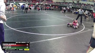 75 lbs Cons. Round 2 - Foster Kimberlin, Fairbury Matmen vs Karter Kai, West Point Wrestling Club