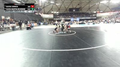 Girls 4A 120 lbs Champ. Round 1 - Alicia Canaca, Juanita (Girls) vs Olivia Martin-McKenzie, Bonney Lake (Girls)