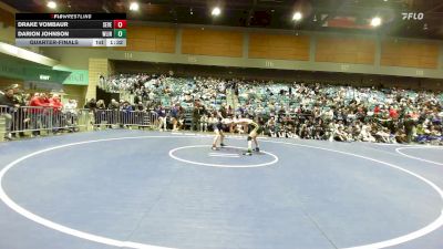 120 lbs Quarterfinal - Drake VomBaur, Severance vs Darion Johnson, West Linn