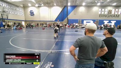 56 lbs Cons. Round 1 - Ledger Collins, Sanderson Wrestling Academy vs Max Davis, Cougars Wrestling Club