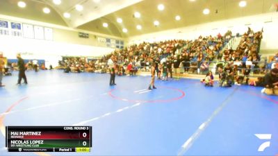 53 lbs Cons. Round 3 - Nicolas Lopez, 951 Wrestling Club vs Mai Martinez, Redwave