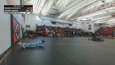 89-94 lbs Round 3 - Vincent Ramirez, Worland Middle School vs Hansen Foxworthy, Riverton Middle School