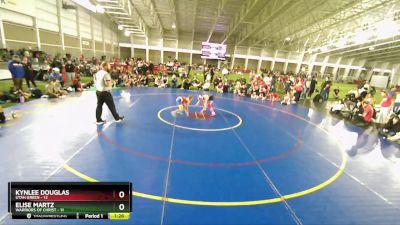 85 lbs Round 1 (3 Team) - Kynlee Douglas, Utah Green vs Elise Martz, Warriors Of Christ