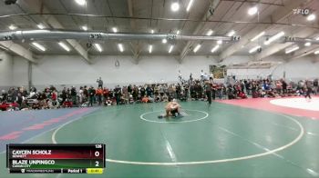 126 lbs Cons. Round 3 - Blaze Unpingco, Canon City vs Caycen Scholz, Bennett
