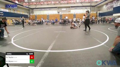 100 lbs Consi Of 4 - Braxtyn Taylor, Clinton Youth Wrestling vs Romeo Wynn, El Reno Wrestling Club