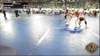 92 lbs Quarterfinal - Cole Gallier, Raw Wrestling Club vs Baze Fox, Cowboy Wrestling Club