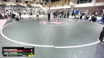 70 lbs Quarterfinal - Cael Marcotte, Socal Grappling Wrestling Club vs Hazel Lechiara, Temecula Valley Wrestling Club