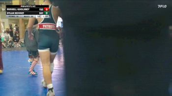 126 lbs Dylan Mosset, Bismarck St Mary`s vs Russell Goolsbey, Powell