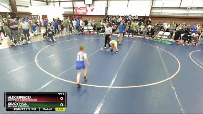 66+ Champ. Round 1 - Grady Hall, Fremont Wrestling vs Alex Espinoza, Champions Wrestling Club