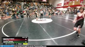 126 lbs Quarterfinal - Mason Tigner, Worland Middle School vs Denton Nyberg, Greybull MS