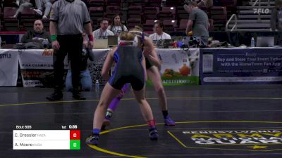 100 lbs Consi Of 8 #1 - Chelsea Dressler, Nazareth-G vs Ariahna Moore, Hughesville-G