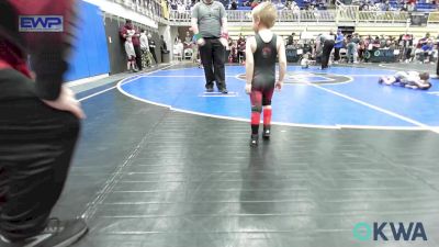 40 lbs Quarterfinal - Legend Morgan, Pawnee Wrestling Club vs Axel Swopes, Newkirk Takedown Club