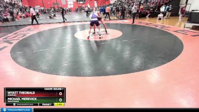 190 lbs Cons. Round 2 - Michael Merevick, WAUCONDA vs Wyatt Theobald, HUNTLEY