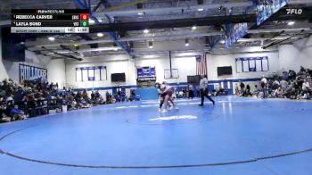 Girls 165 lbs Semifinal - Rebecca Carver, Long Beach vs Layla Bond, Vancleave High School