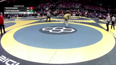 D1-285 lbs Cons. Round 1 - Royce Rogers, Springfield vs Cliff Nicholson, Medina