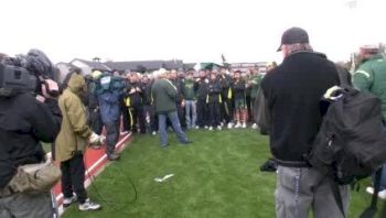 Oregon Team Huddle After Meet