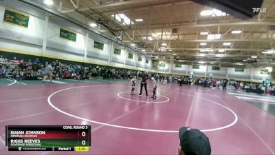 60 lbs Cons. Round 3 - Isaiah Johnson, Montana Disciples vs Riggs Reeves, Governor Wrestling