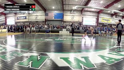 100 lbs 1st Place Match - Anna Winward, Moapa Valley vs Viviana Zavala, Spanish Springs