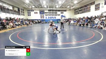120 lbs Quarterfinal - Mason VanGieson, Sanford vs Chance Watson, Mountain Valley