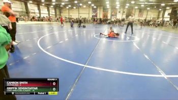 88 lbs Rd# 3 12:00pm Friday - Camron Smith, Nauman Red vs Griffin Sensintaffar, Lions Wrestling Academy