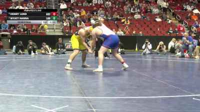 1A-285 lbs Semifinal - Henry Lund, AHSTW vs Wyatt Hanna, Lake Mills