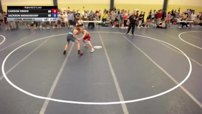 126 lbs Cons. Round 2 - Carson Ebner, MN vs Jackson Middendorf, MN