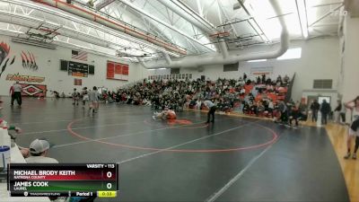 113 lbs 3rd Place Match - Michael Brody Keith, Natrona County vs James Cook, Laurel