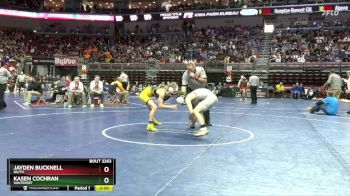 2A-132 lbs Cons. Round 2 - Kasen Cochran, Winterset vs Jayden Bucknell, NH/TV