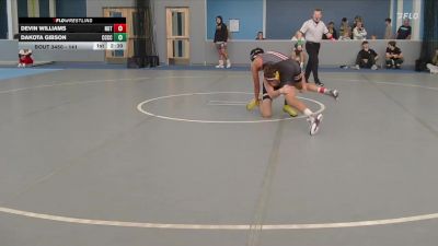 141 lbs Cons. Round 3 - Dakota Gibson, Cloud County Community College vs Devin Williams, Northern Oklahoma College-Tonkawa