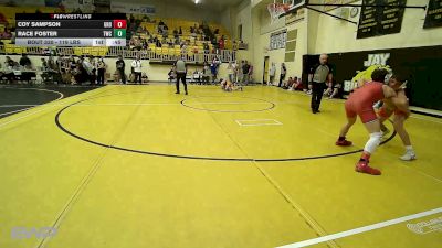 119 lbs Consi Of 8 #2 - Coy Sampson, Grove vs Race Foster, Tahlequah Wrestling Club
