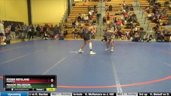 120 lbs Round 4 - Ryder Refsland, Pinnacle vs Mason Helgeson, Lake Mills Youth Wrestling