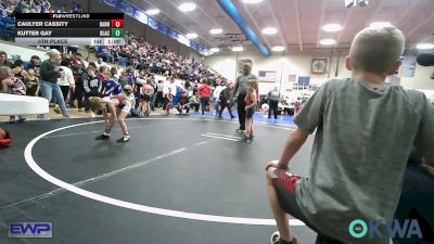 49 lbs 5th Place - Caulyer Cassity, Barnsdall Youth Wrestling vs Kutter Gay, Blackwell Wrestling Club