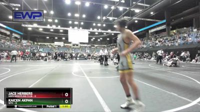 120 lbs Quarterfinal - Jace Herbers, Hays Wrestling Club vs Kaicen Akpan, WTC